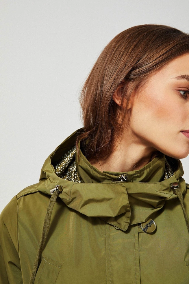 Kurtka wiatrówka z kapturem L-KU-3402 OLIVE