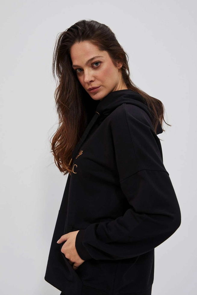 LADIES SWEATSHIRT L-BL-4008 BLACK