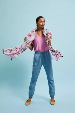 SZAL LETNI DAMSKI L-SZ-4300 PINK