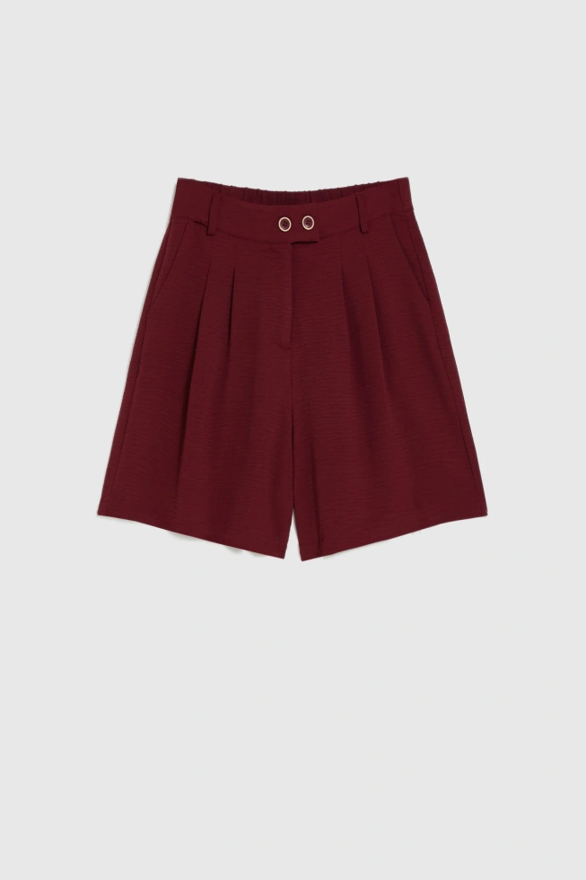 SZORTY DAMSKIE L-SH-4913 BURGUNDY-pakiet