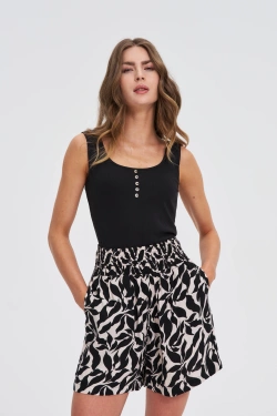 WOMEN'S TOP L-TS-4686 BLACK