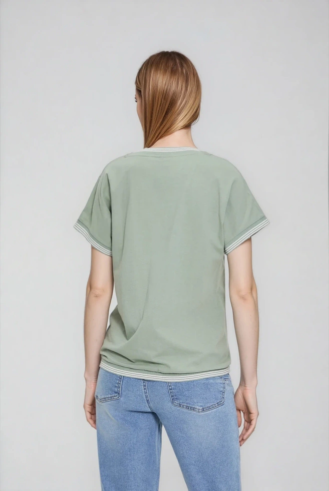 KOSZULKA DAMSKA L-TS-4908 OLIVE