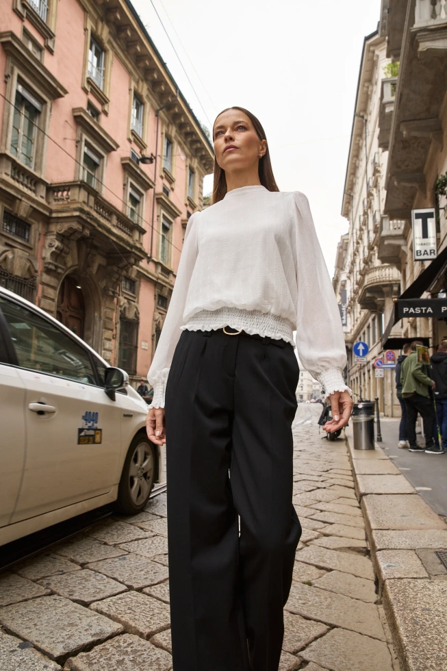 WOMEN'S SHIRT Z-KO-4830 OFF WHITE