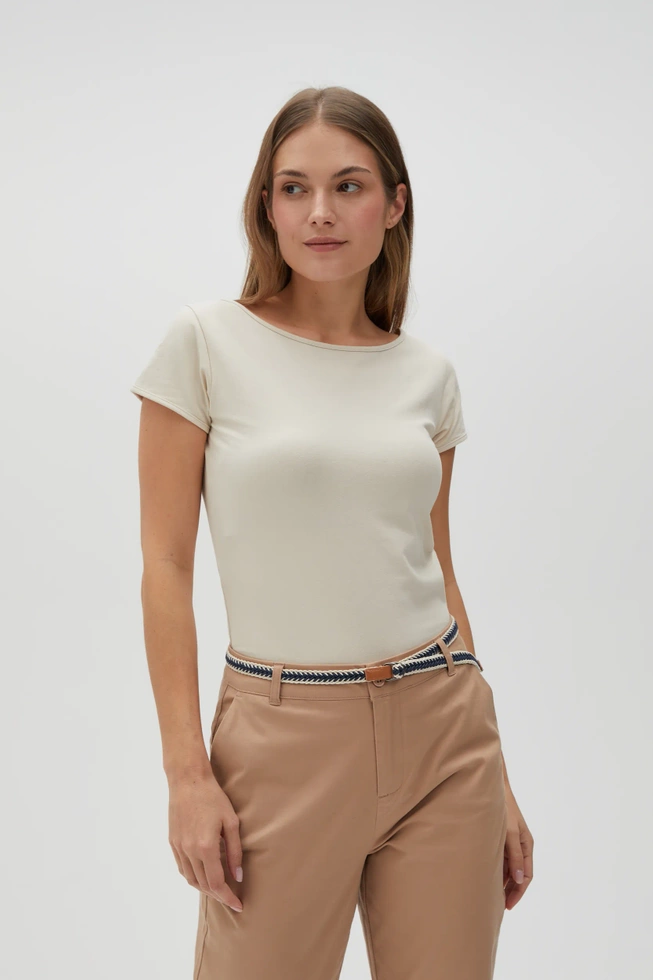 WOMEN'S TSHIRT L-TS-4622 L.BEIGE-set