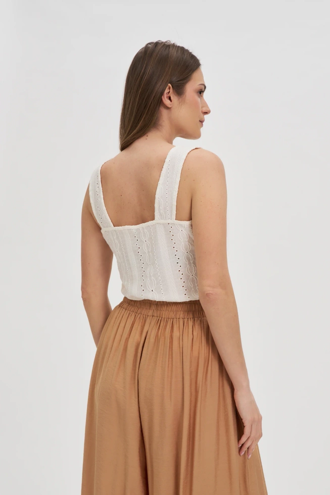 WOMEN'S TOP L-TS-4676 OFF WHITE
