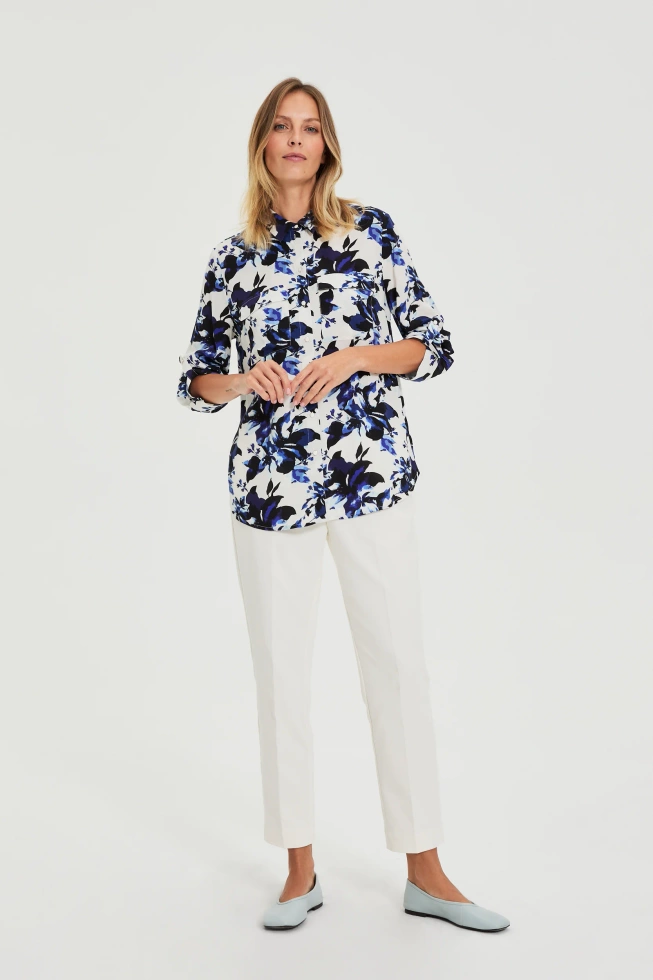 WOMEN'S SHIRT L-KO-4910 NAVY