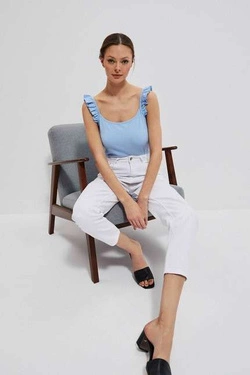 Top z ozdobnymi ramiączkami L-TS-3843 BLUE