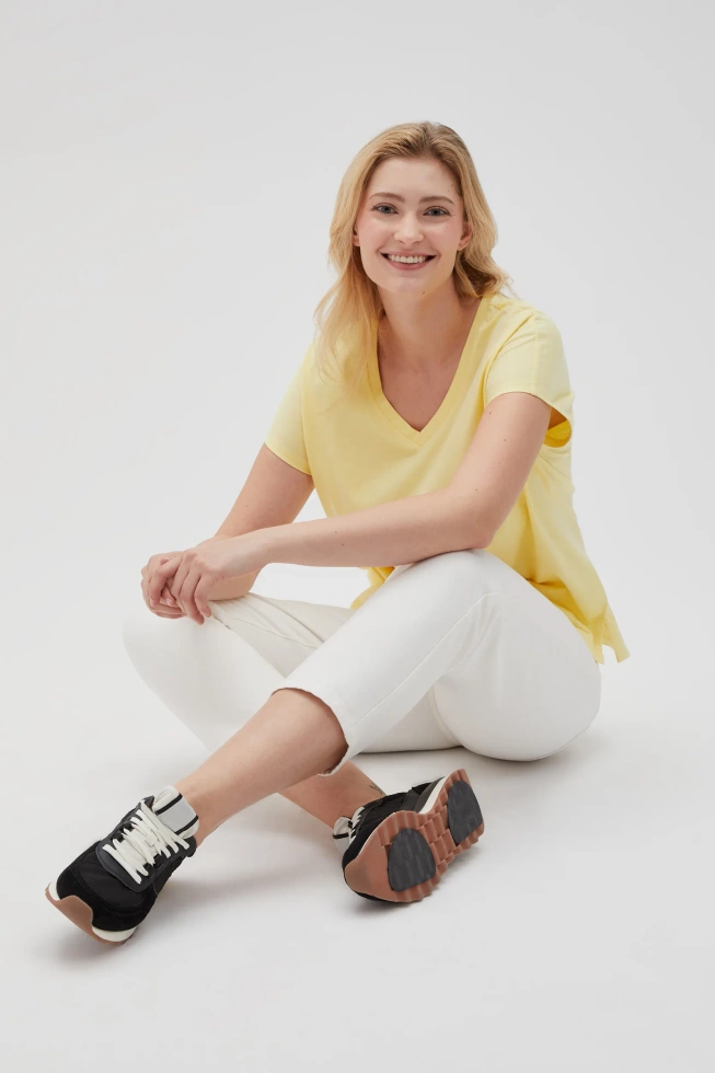 WOMEN'S TSHIRT L-TS-4623 L.YELLOW-set