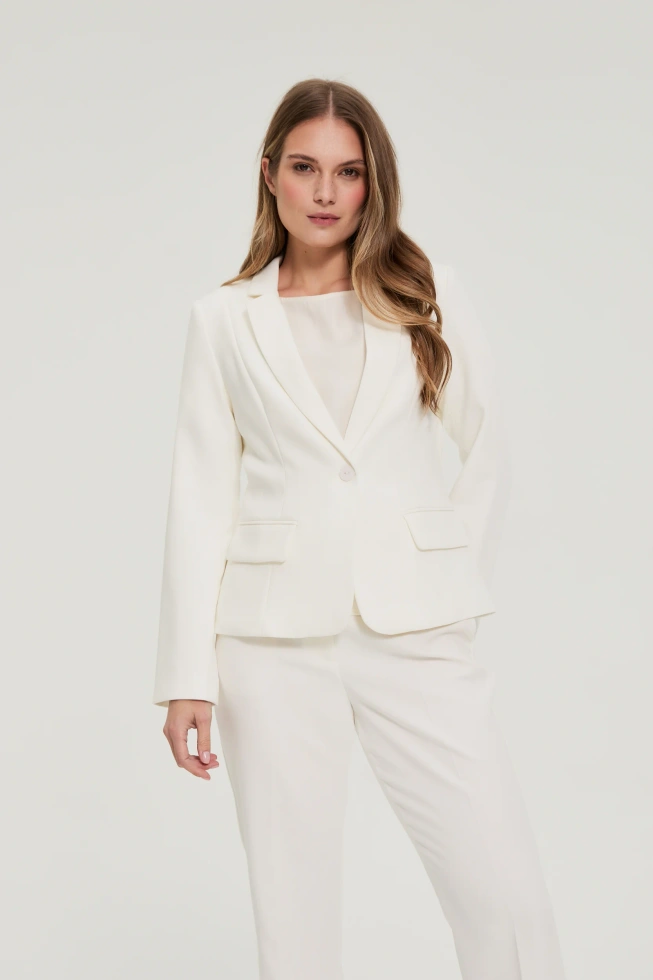 WOMEN'S BLAZER L-MR-4912 OFF WHITE