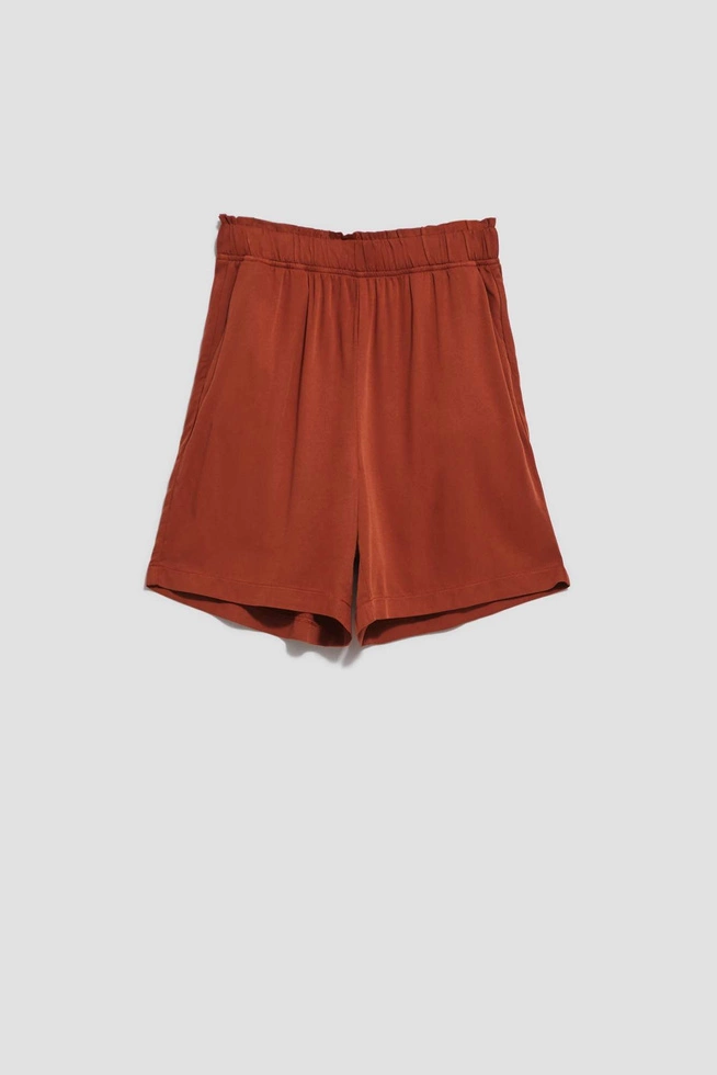 LADIES SHORTS L-SH-4013 BROWN