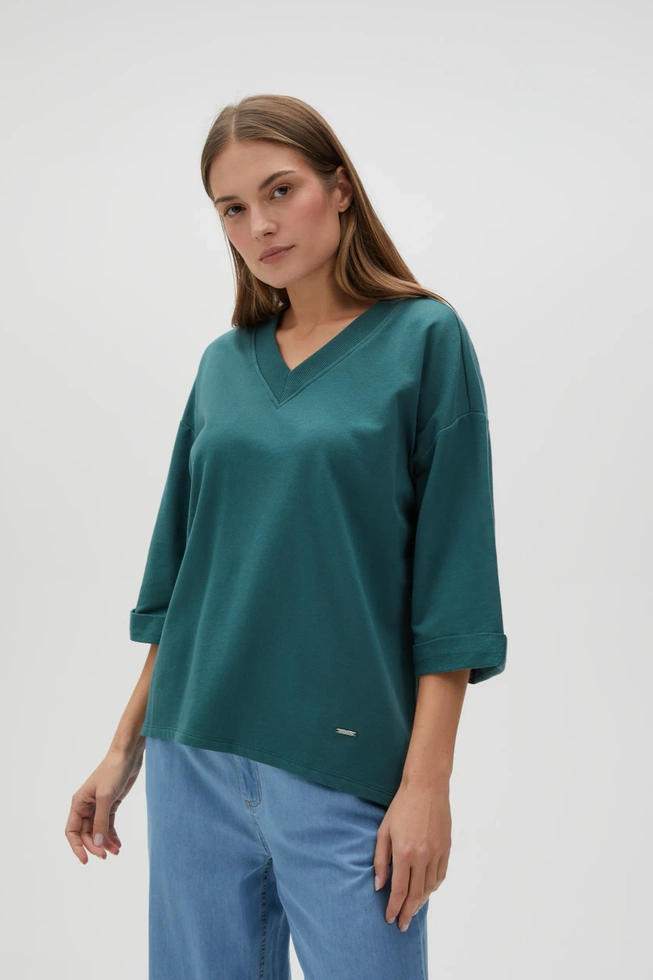 BLUZA DAMSKA L-BL-4609 D.GREEN