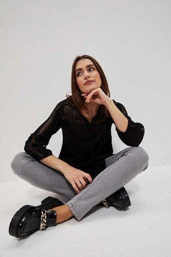 Viscose blouse with fringes