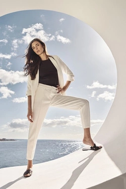 LADIES PANTS L-SP-4019 OFF WHITE