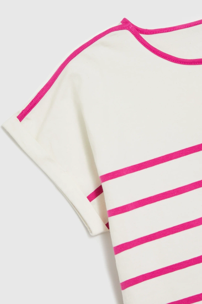 KOSZULKA DAMSKA L-TS-4655 FUCHSIA-pakiet