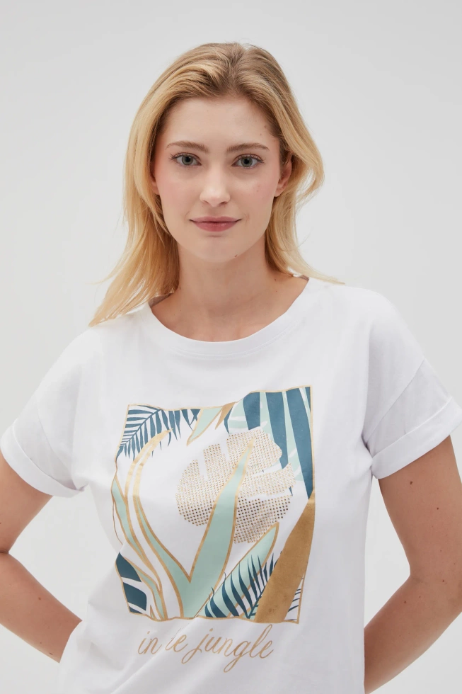 WOMEN'S TSHIRT L-TS-4633 WHITE