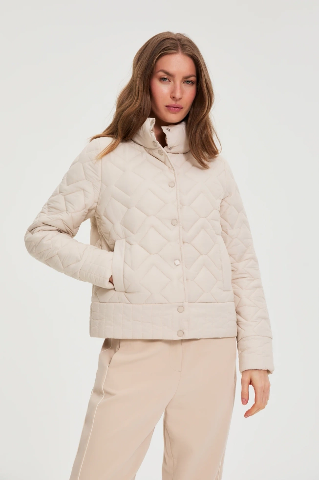 WOMEN'S JACKETS L-KU-4905 L.BEIGE