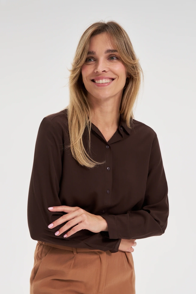WOMEN'S SHIRT Z-KO-4822 BROWN