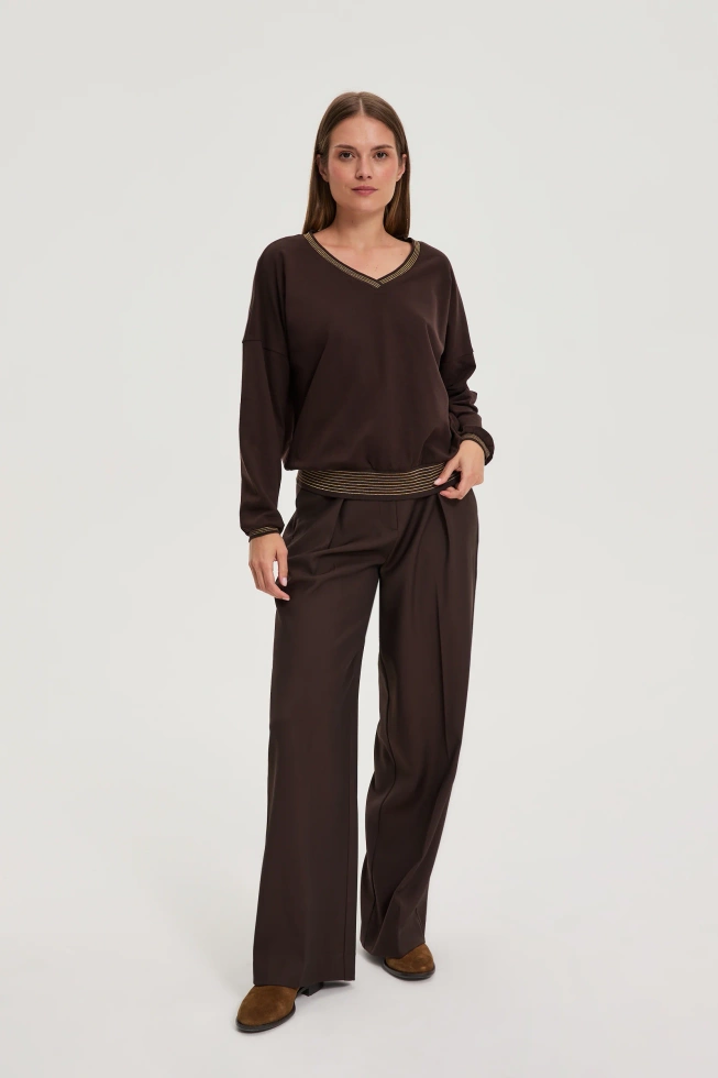 WOMEN'S SWEATSHIRT Z-BL-4801 BROWN