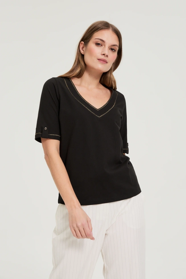 WOMEN'S TSHIRT L-TS-4932 BLACK