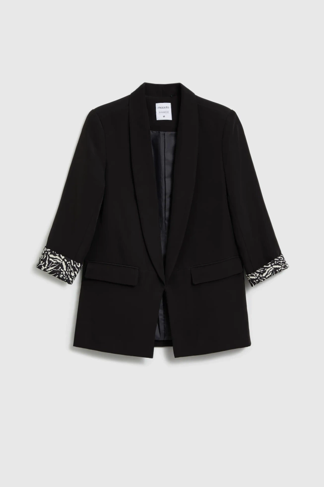 WOMEN'S BLAZER L-MR-4920 BLACK