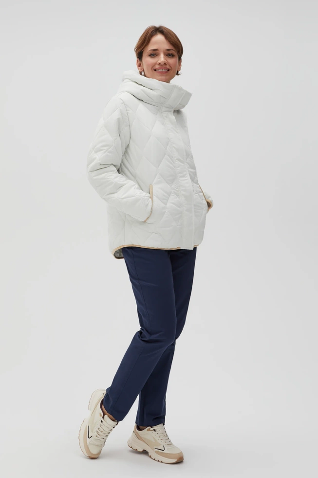 WOMEN'S JACKETS L-KU-4608 OFF WHITE-set