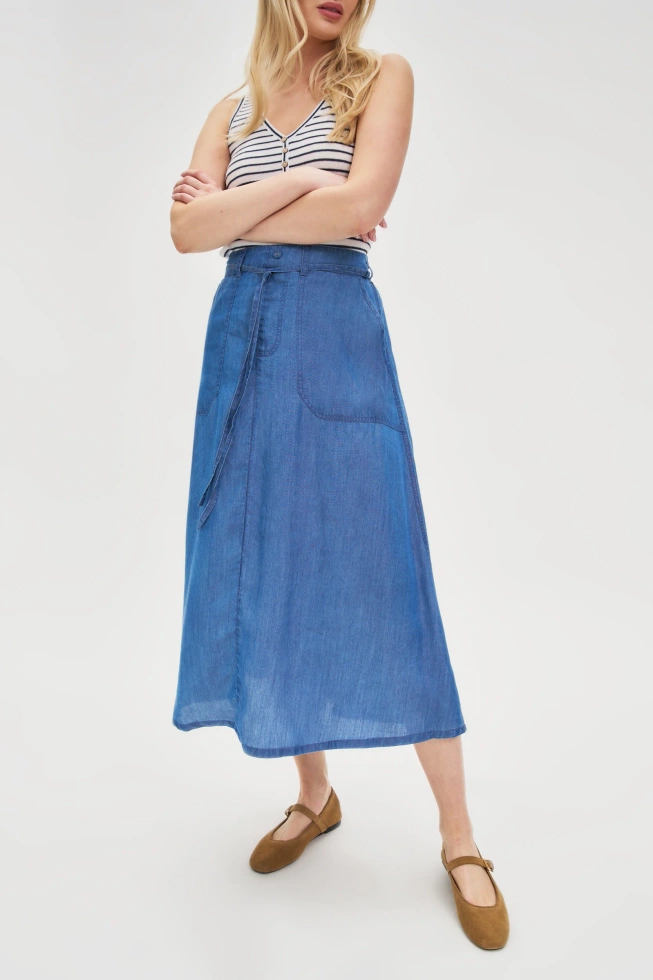 SPÓDNICA DAMSKA L-SC-4608 BLUE