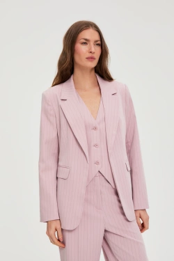 WOMEN'S BLAZER L-MR-4931 DUSTY PINK