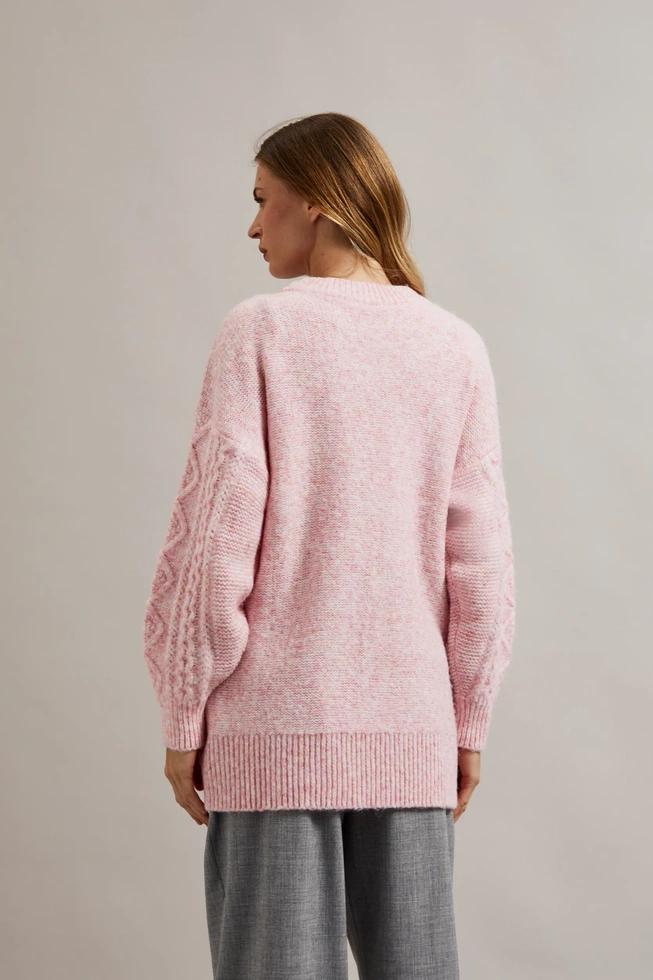 WOMEN'S SWEATER Z-SW-4517 L.PINK MEL