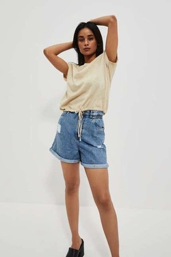 LADIES SHORTS L-SH-4004 BLUE