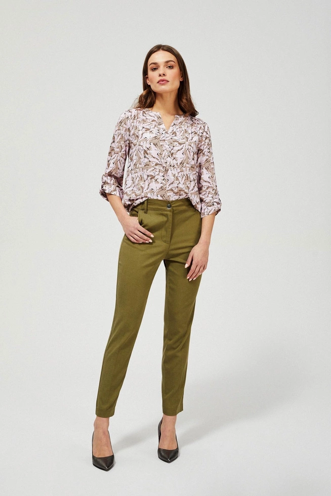 Spodnie chinos z lyocellem L-SP-3403 OLIVE