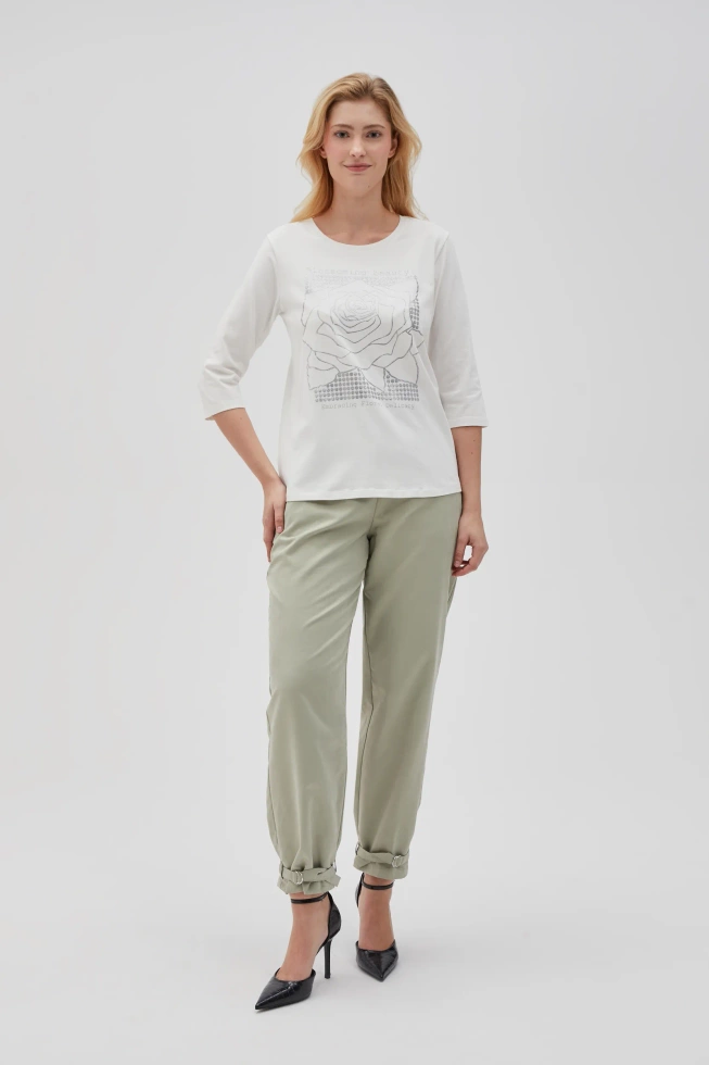 WOMEN'S LONGSLEEVE L-TS-4614 OFF WHITE