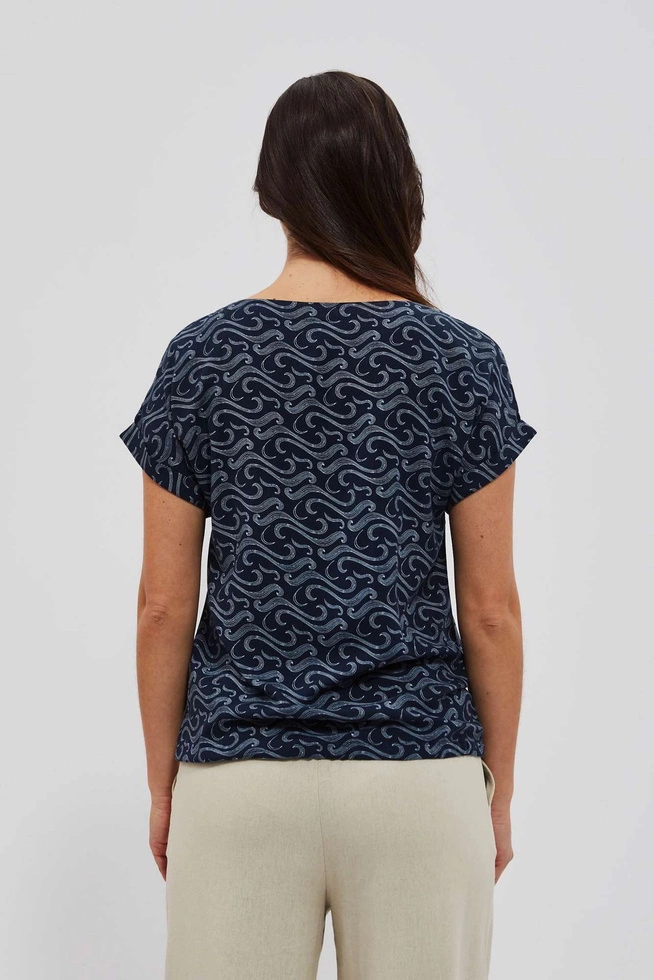 LADIES SHIRT L-KO-4044 NAVY