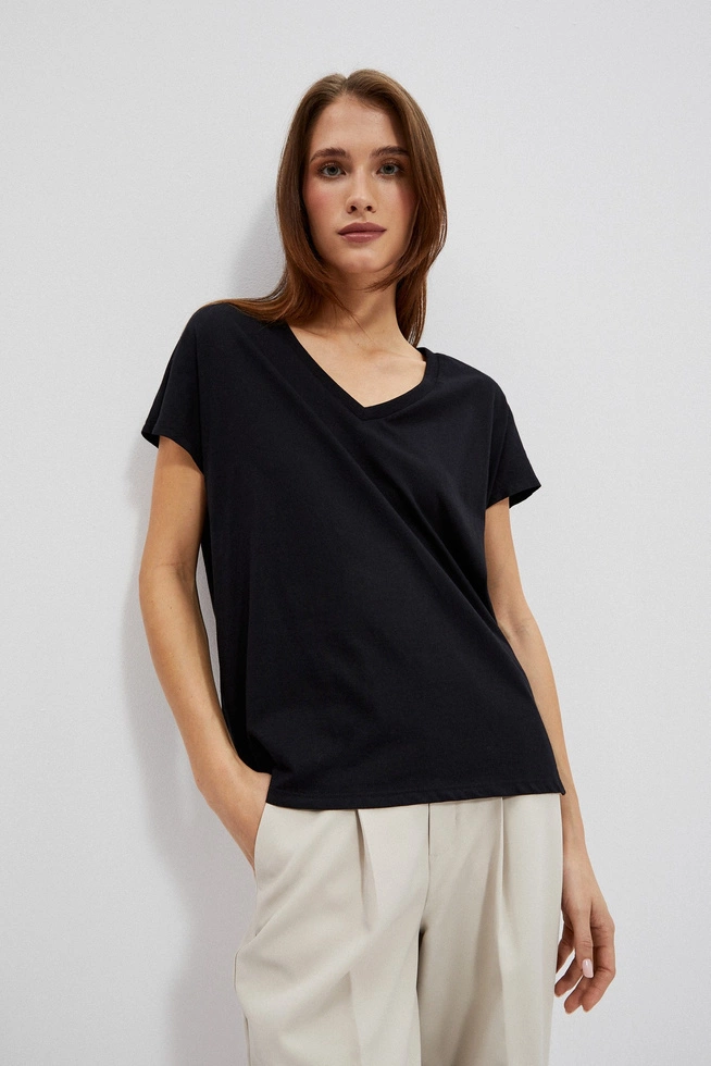 LADIES TSHIRT L-TS-4048 BLACK