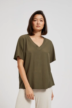 BLUZKA DAMSKA L-TS-4404 D.OLIVE