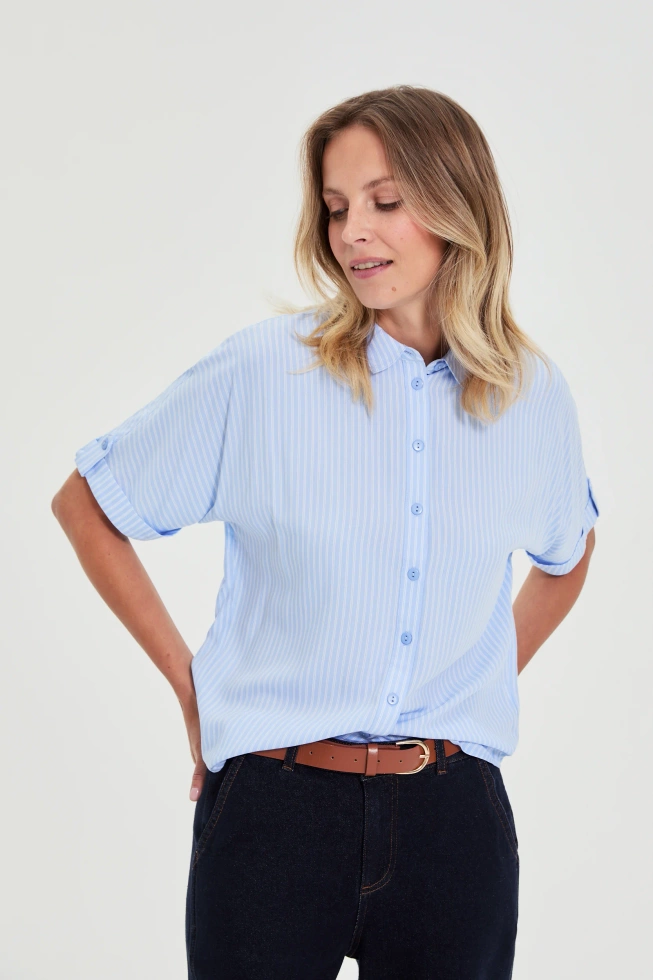 WOMEN'S SHIRT L-KO-4917 L.BLUE