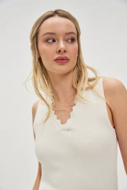 WOMEN'S TOP L-TS-4717 OFF WHITE