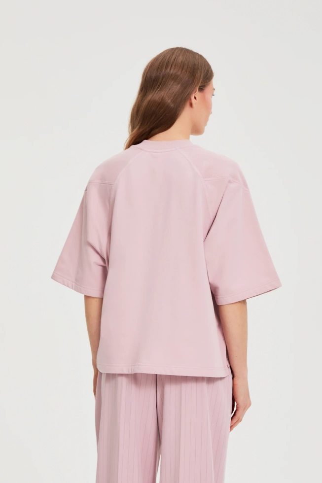 WOMEN'S SWEATSHIRT L-BL-4909 DUSTY PINK