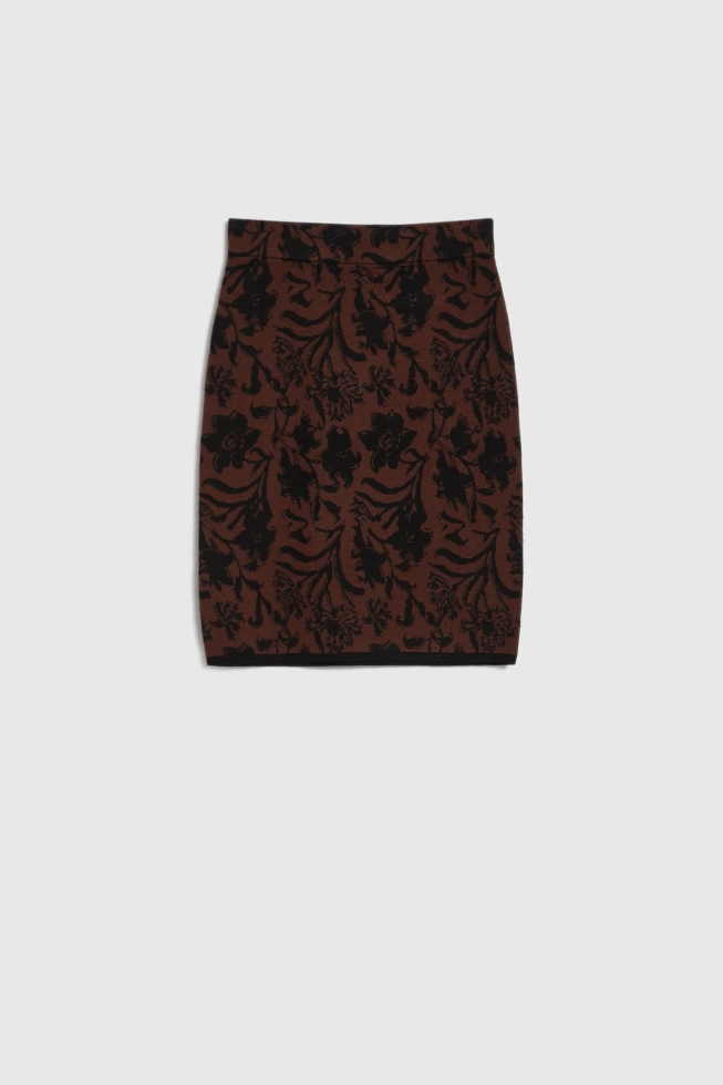 SPÓDNICA DAMSKA Z-SC-4806 BROWN-pakiet