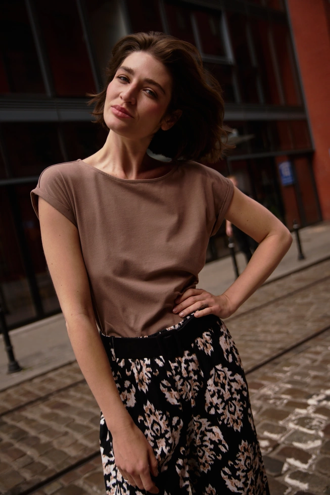 WOMEN'S TSHIRT Z-TS-4802 COFFEE
