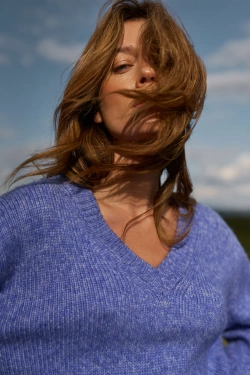 WOMEN'S SWEATER Z-SW-4878 BLUE MEL