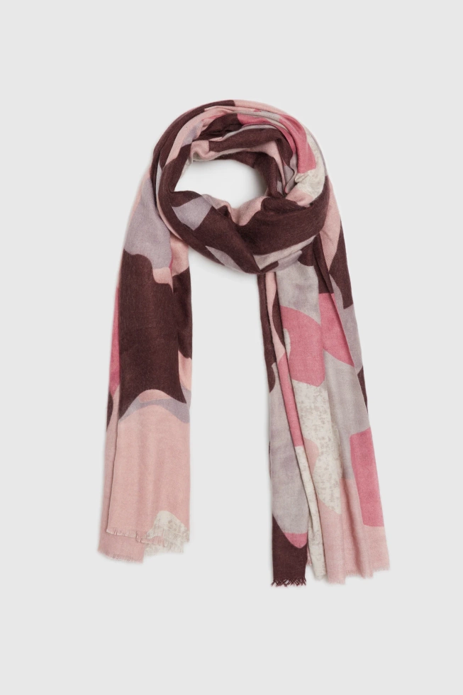 WOMEN'S SCARF Z-SZ-4802 BURGUNDY