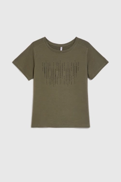 WOMEN'S TSHIRT L-TS-4922 D.OLIVE-set