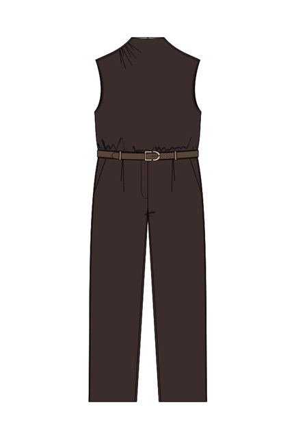 SUKIENKA DAMSKA L-SU-4925 D.BROWN