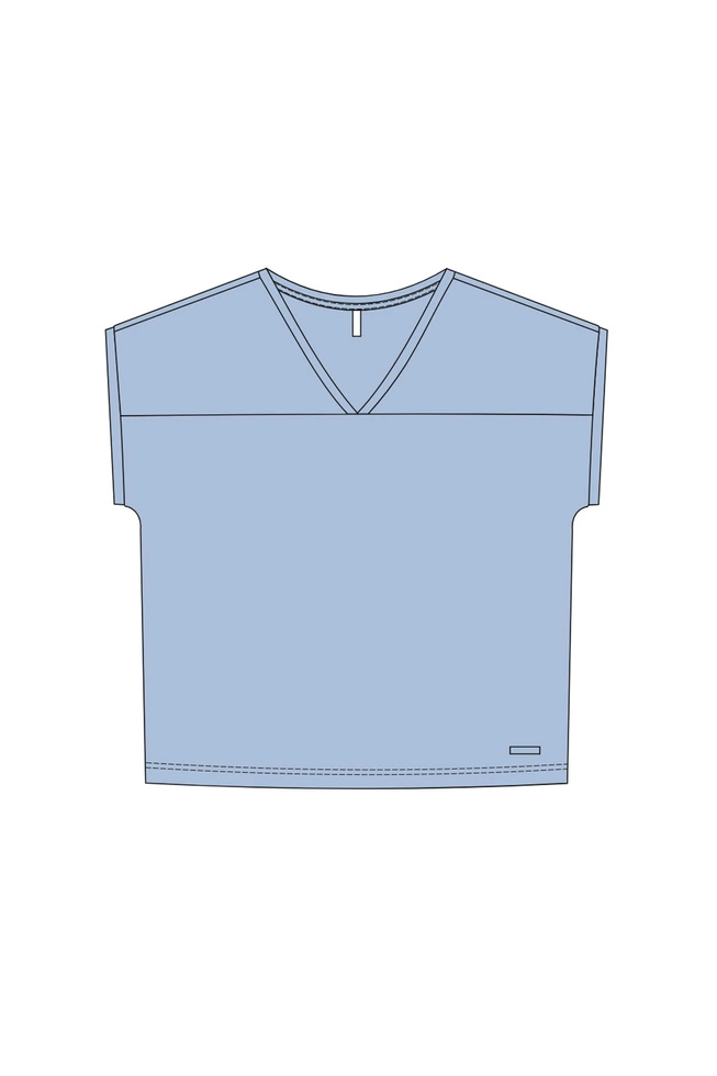 WOMEN'S TSHIRT L-TS-4984 L.BLUE