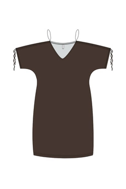 WOMEN'S DRESS L-SU-4958 D.BROWN