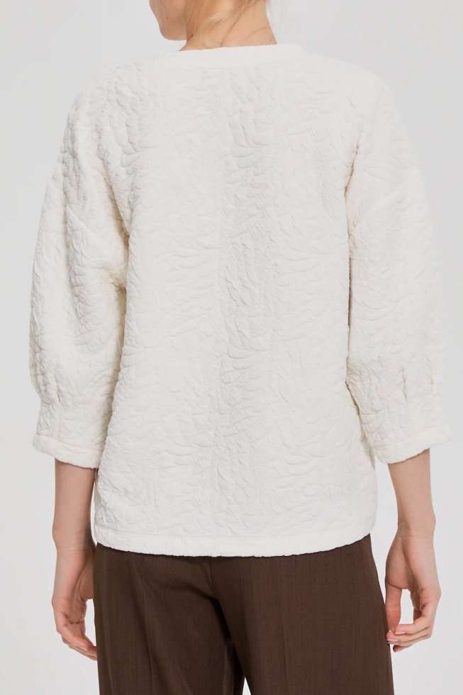 WOMEN'S SWEATSHIRT L-BL-4912 OFF WHITE