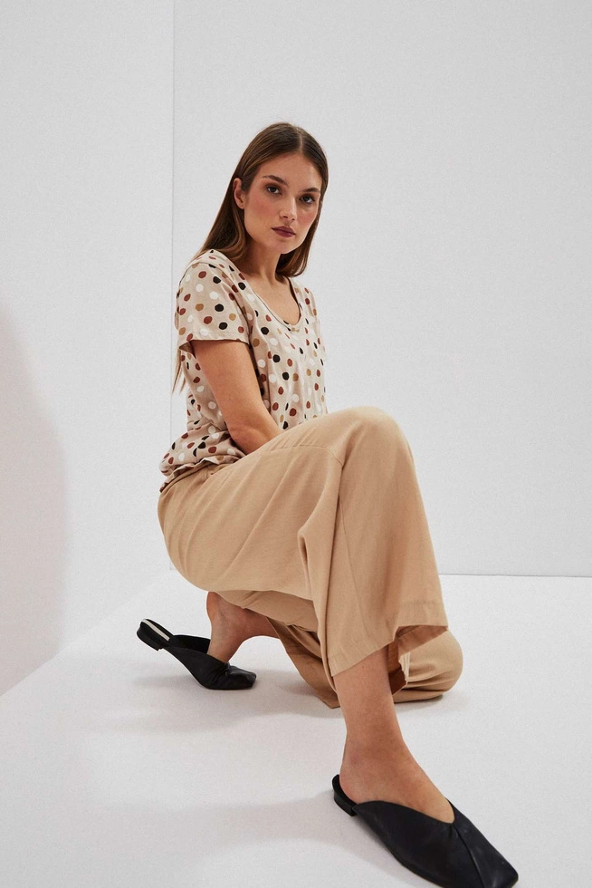 LADIES PANTS L-SP-4010 D.BEIGE