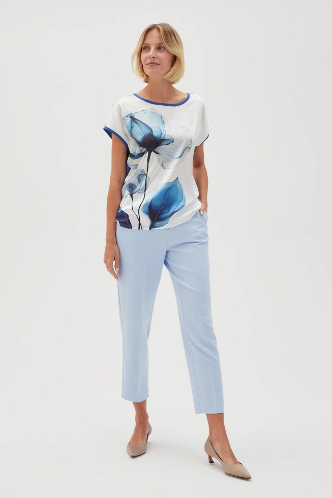 WOMEN'S TSHIRT L-TS-4646 L.BLUE