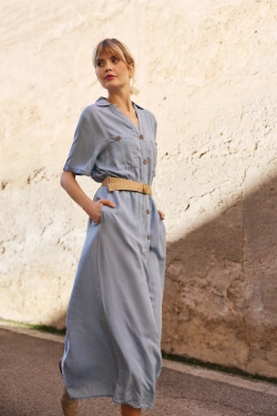 WOMEN'S DRESS L-SU-4621 BLUE