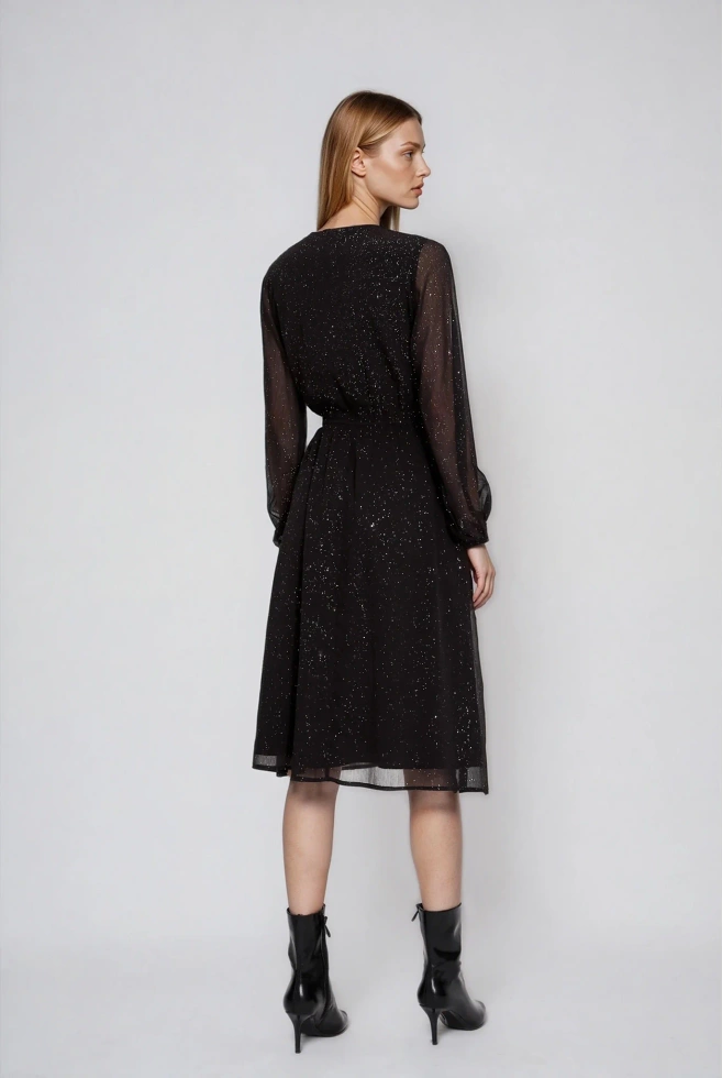 WOMEN'S DRESS L-SU-4606 BLACK